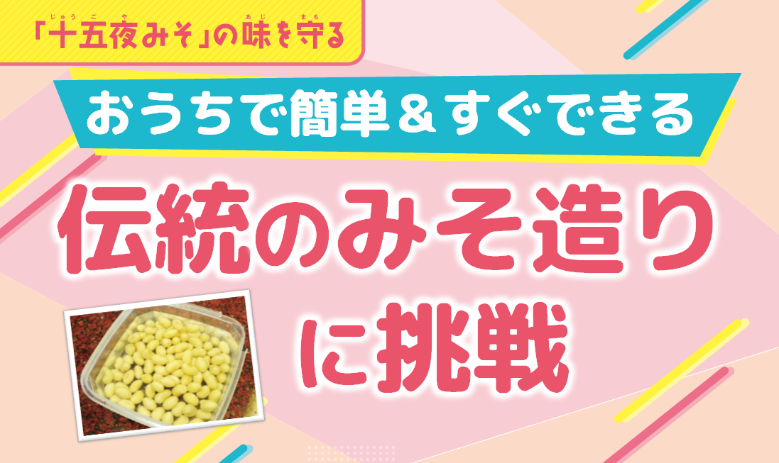 【親子で自由研究（食べ物編）】おうちで簡単＆すぐできる！伝統のみそ造りに挑戦！