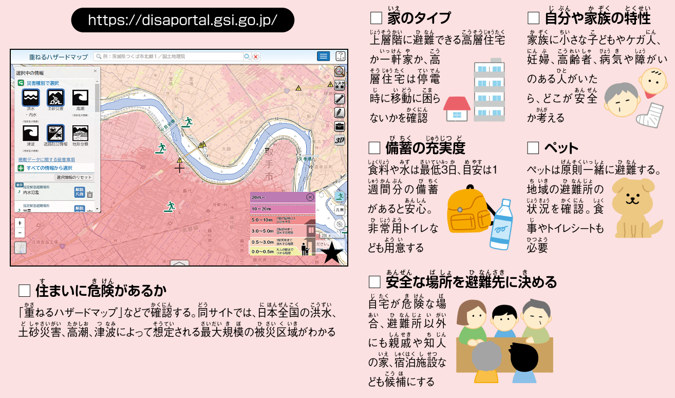 台風シーズンに備えよう！ 防災アクション5